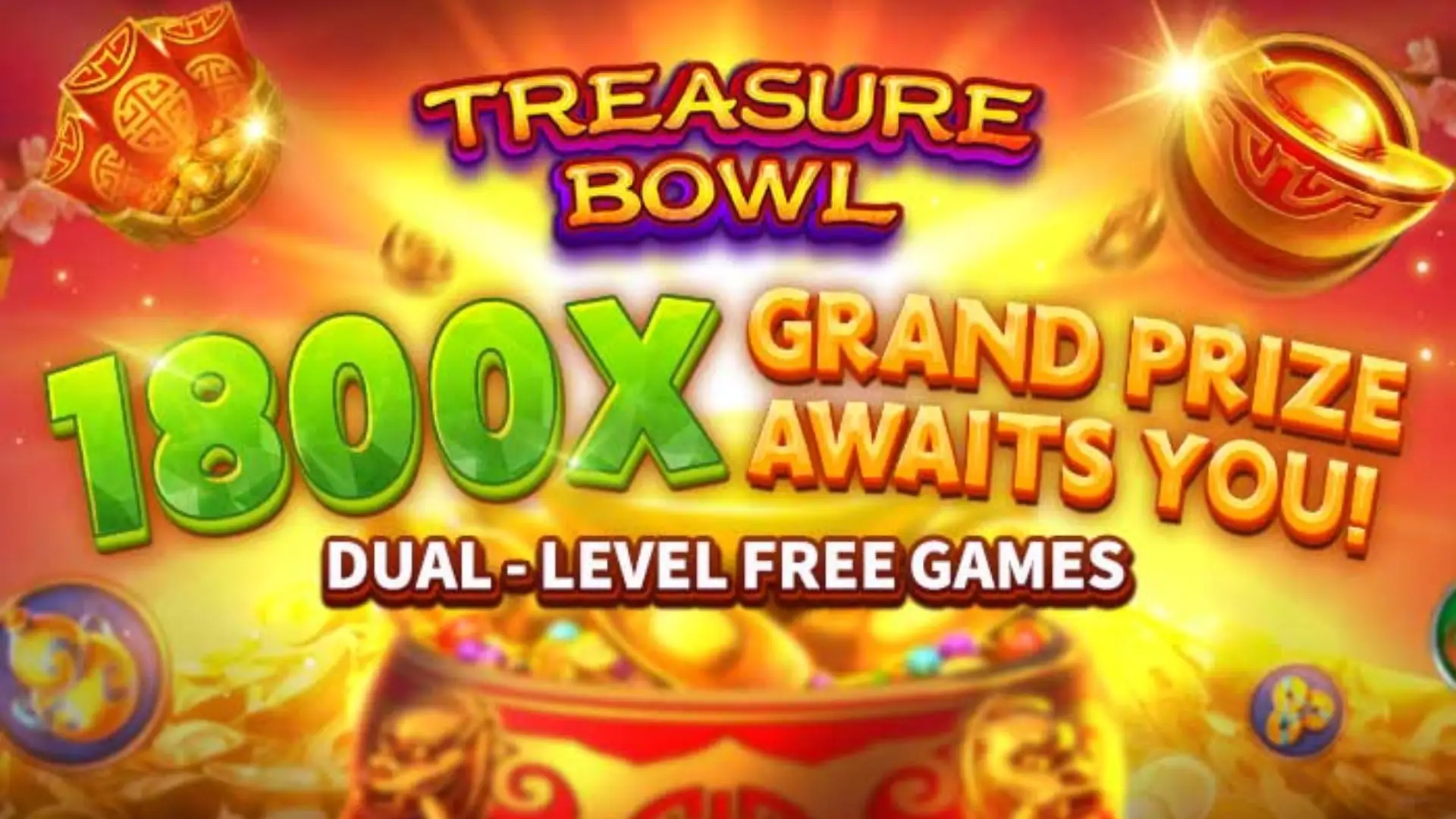 Multiplicadores Treasure Bowl 1185win - 7777x Máximo com Tigela Dourada